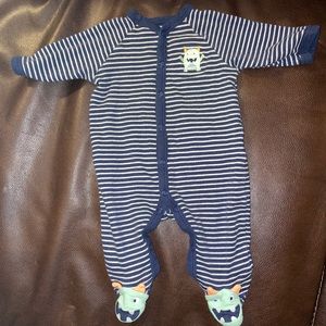 EUC carters (3 month) monster pajamas